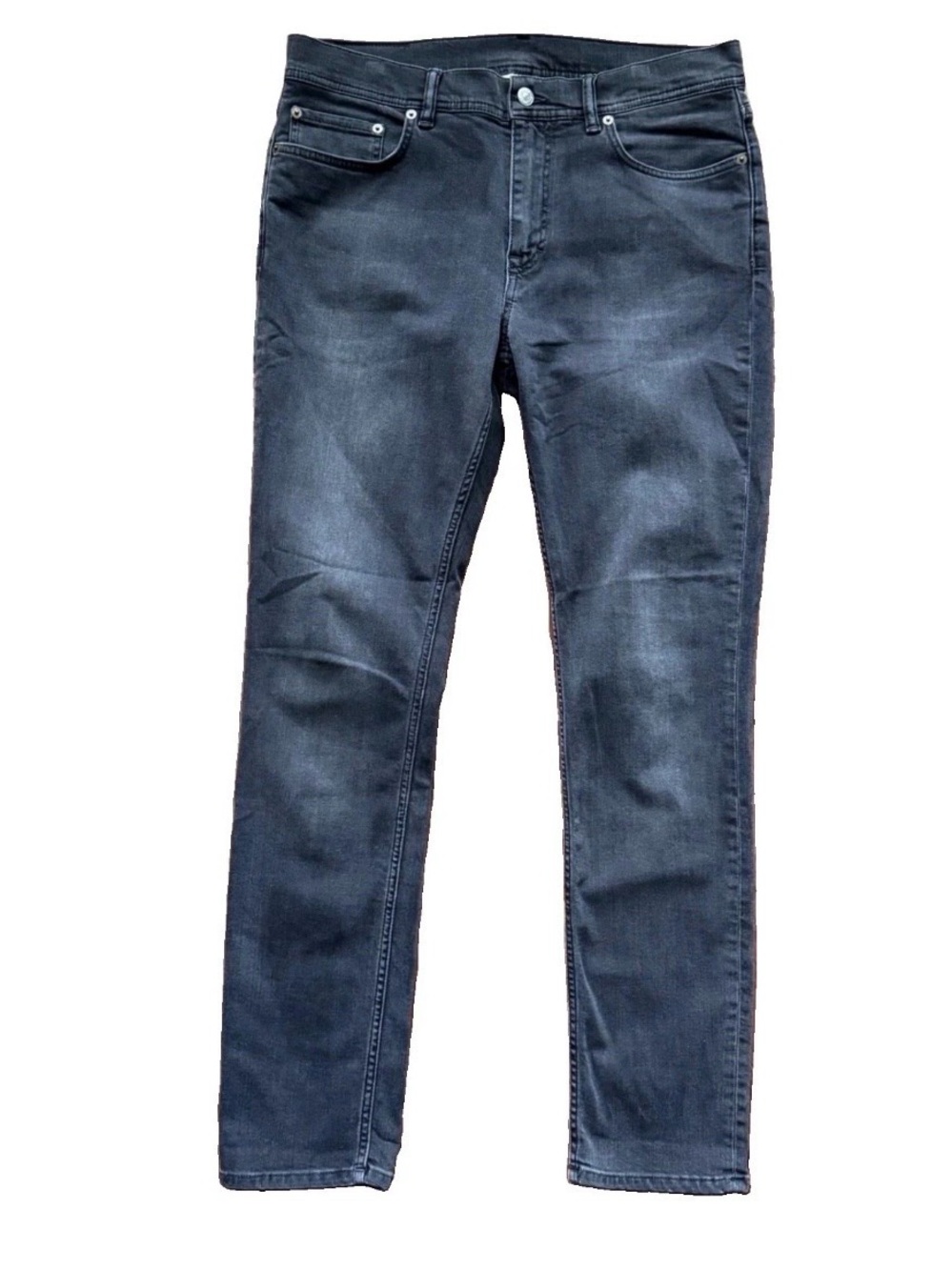 Acne Studios "River" Jeans Mens Used Black 34 Slim Tapered Black Denim 34x31